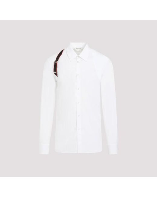 Alexander McQueen White Harness Shirt + for men