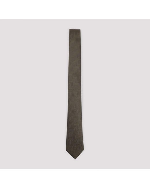 Tom Ford Brown Mulberry Silk Tie for men
