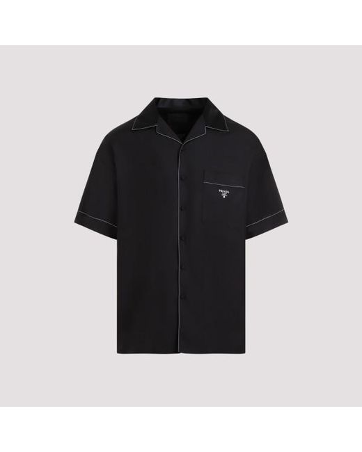 Prada Black Short Sleeve Shirt for men
