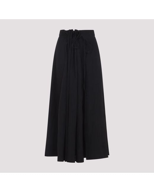Studio Nicholson Black Messina Gathered Wrap Skirt