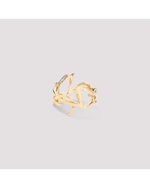 Saint Laurent Metallic Cassandre Ring