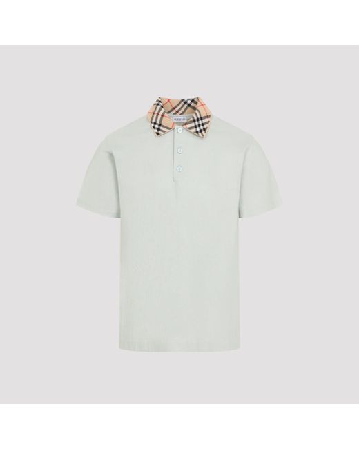 Burberry White Evan Cotton Polo Shirt For for men