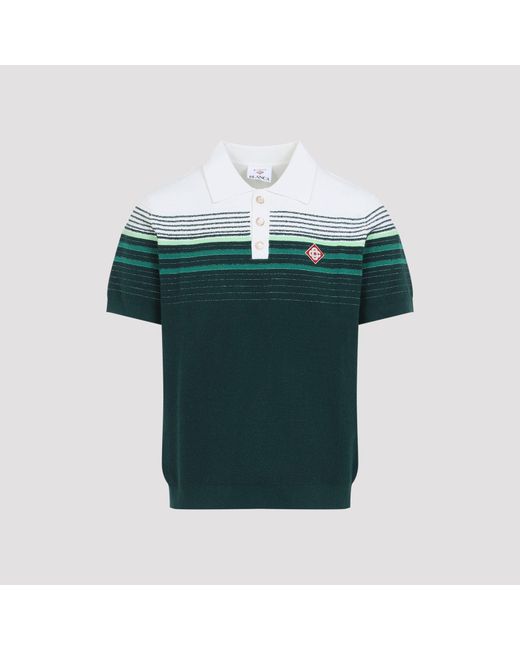 Casablanca Green Casual Loop Polo Shirt for men