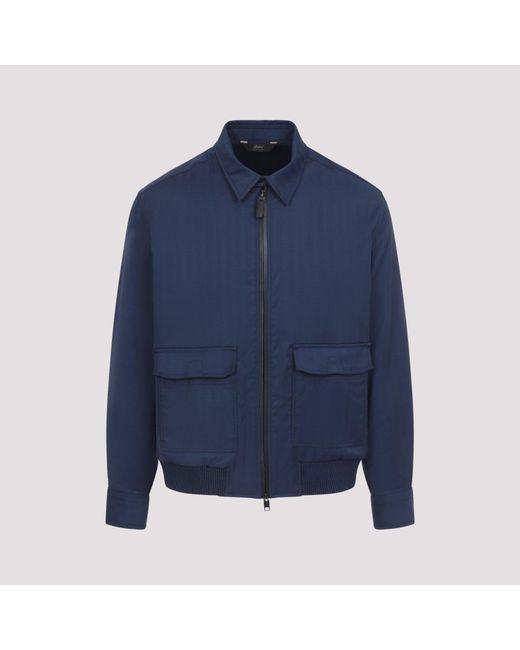 Brioni Blue Wool Jacket for men