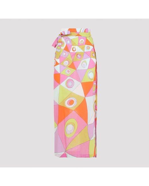 Emilio Pucci Pink Long Cotton Cover-Up For
