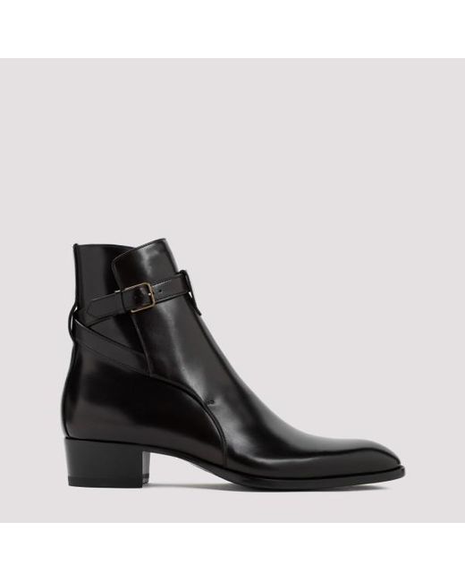 Saint Laurent Black Wyatt 40 Boots + for men