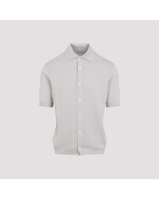 Brunello Cucinelli Blue Knit Polo For for men