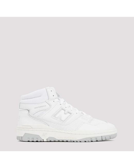 New Balance White 650 High Top Sneakers for men