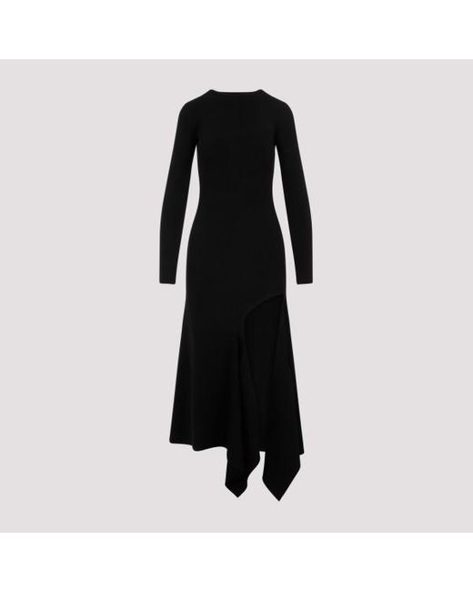 Y. Project Black High Slit Long Sleeve Dress