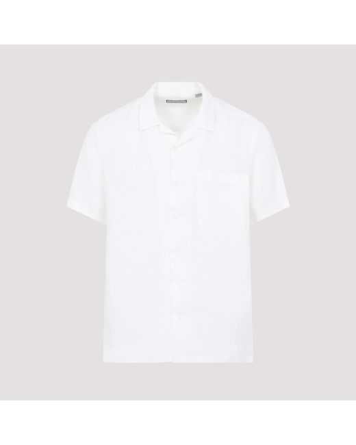 Canali White Linen Shirt