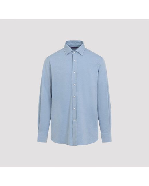 Ralph Lauren Blue Aston Long Sleeve Shirt for men