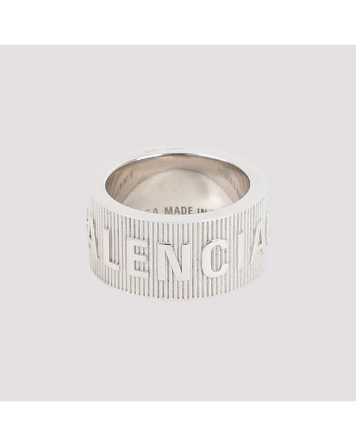 Balenciaga Logo Hoop Ring for Men Lyst UK