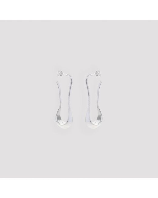 Lemaire White Short Drop Earring