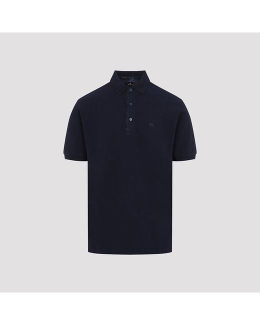 Etro Blue Roma Printed Detail Polo for men