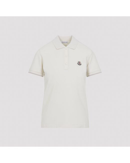 Moncler White Polo Shirts