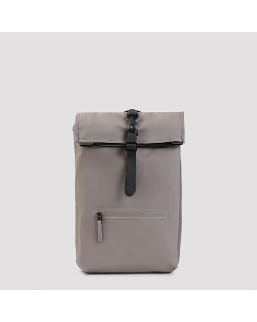 Rains Gray Rooltop Rucksack Mini Backpack for men