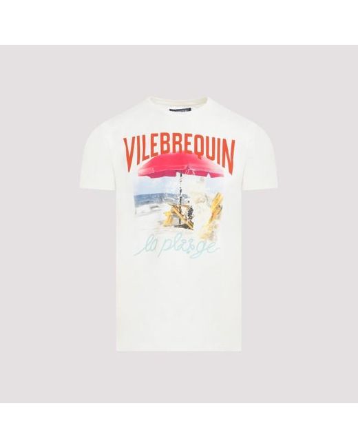 Vilebrequin Pink Off White Cotton Printed T for men