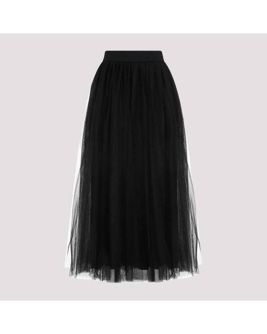 Fabiana Filippi Black Tulle Skirt