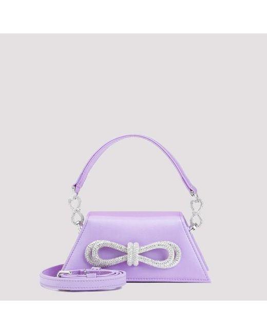 Mach & Mach Purple Double Bow Lavender Crepe Samantha Handbag Unica for men