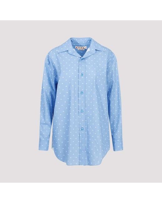 Marni Blue Cotton Shirt