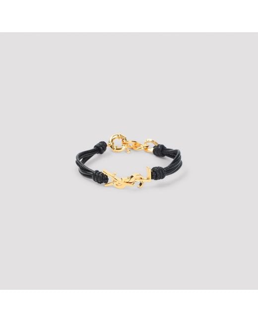 Saint Laurent Metallic Multi-Strand Cassandre Bracelet