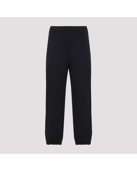 Lanvin Black Embroidered Logo Cotton Pants