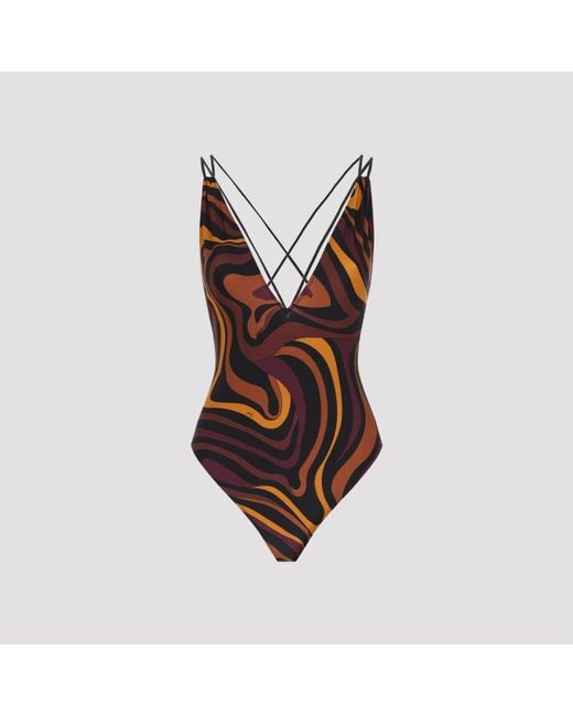 Emilio Pucci Brown Swimsuit