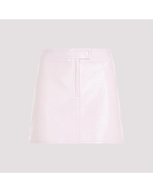 Courreges Pink Vinyl Mini Skirt