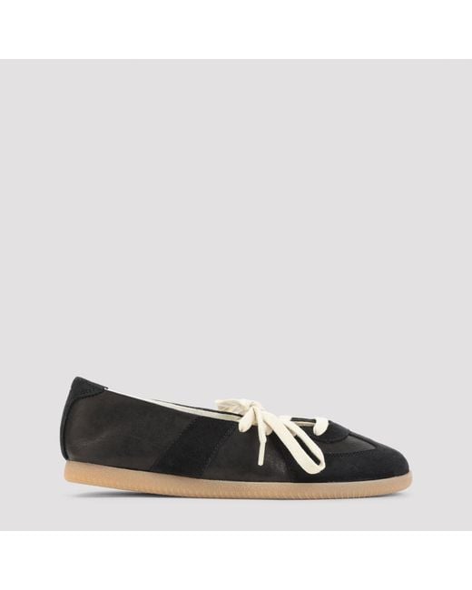 Maison Margiela Black Replica Soft Laced Ballets