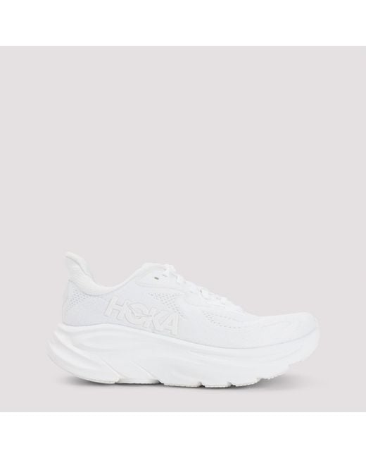 Hoka One One White Clifton 10 Sneakers