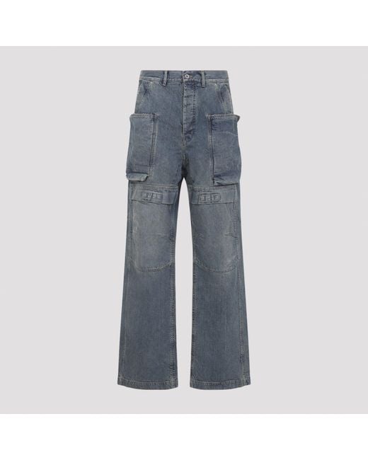 Rick Owens Blue Stefan Cargo Pants for men