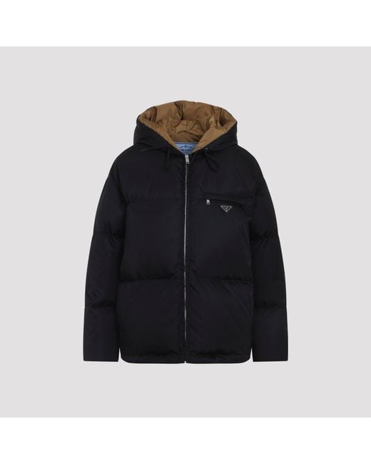 Prada Black Recycled Polyamide Puffer Down Jacket For for men