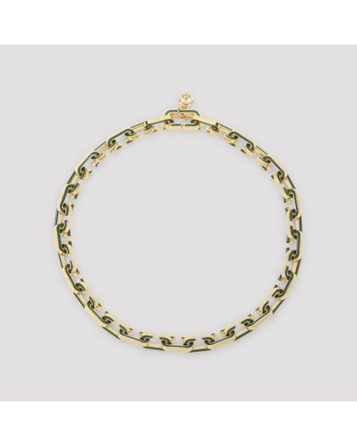 Casablanca Metallic Enamel C Link Necklace for men