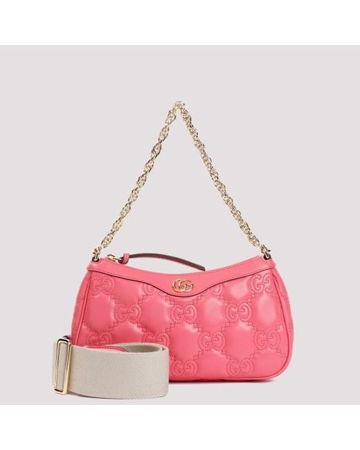 Gucci Pink Gg Matelassé Handbag Unica