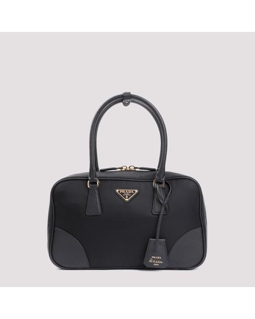 Prada Black Re-edition 1978 Medium Two-handle Bag Unica