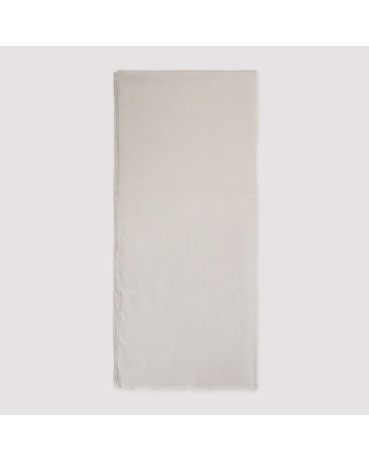 Max Mara White Zinnia Scarf