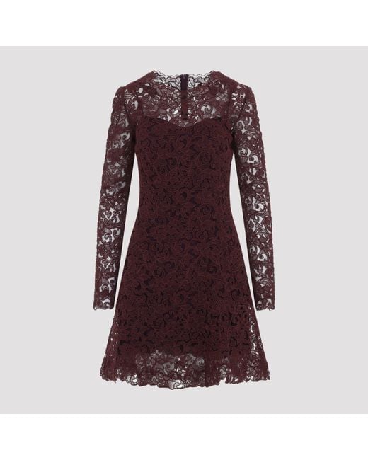 Ermanno Scervino Brown Lace Mini Dress