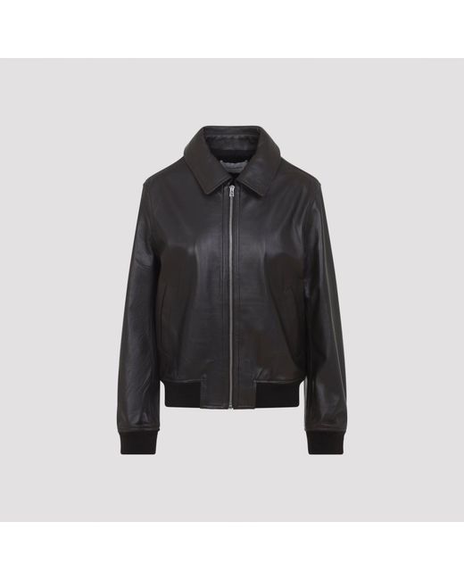 Yves Salomon Black Leather Jackets