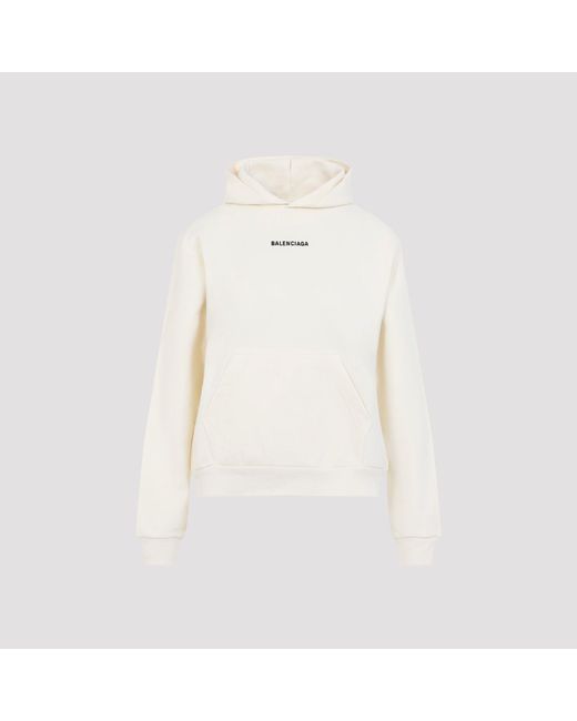 Balenciaga White Medium Fit Hoodie
