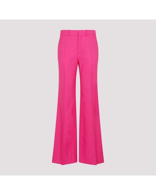 Chloé Pink Elegant Wool Blend Pants