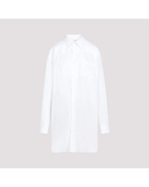 Maison Margiela White Elegant Cotton Shirt With Modern Details