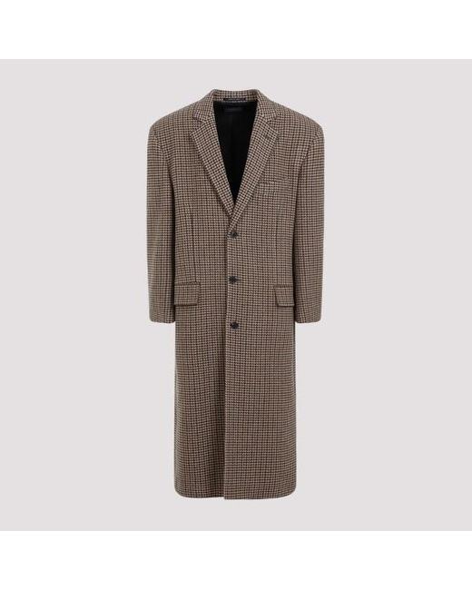 Balenciaga Brown Oversized Coat for men