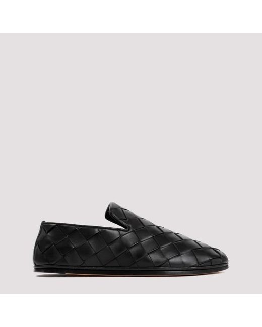Bottega Veneta Black Nappa Leather Sunday Slippers for men