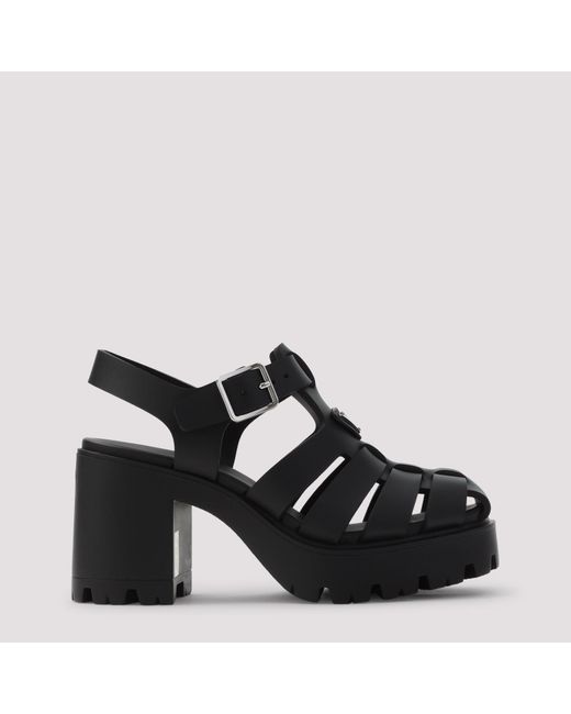 Prada Black Eva Sandals