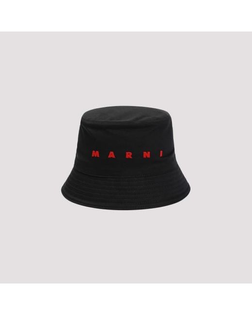 Marni Black Arni Bucket Hat for men