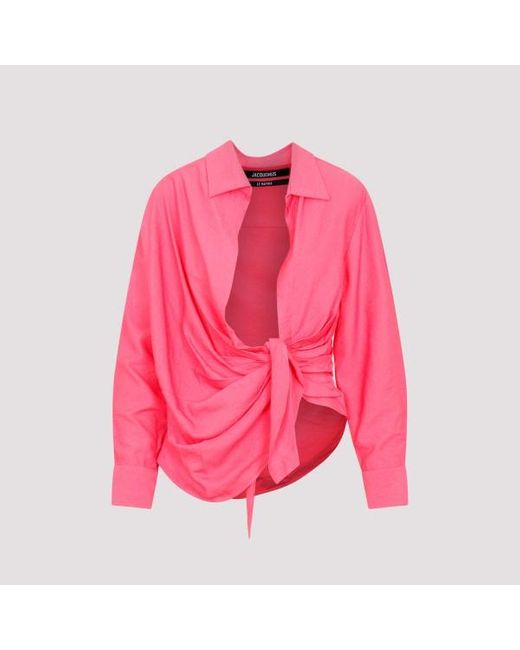 Jacquemus Pink La Chemise Bahia Shirt