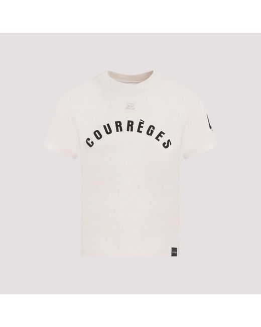 Courreges White Courrege Ac Traight Printed T-hirt