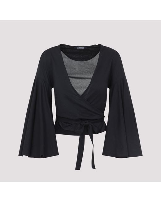 Jacquemus Black Le Cache Coeur Ventadou Paper Top
