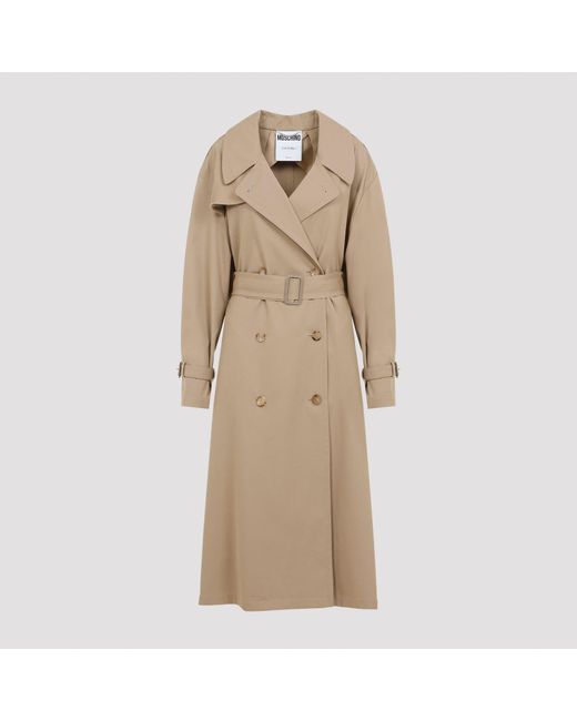 Moschino Natural Cotton Nylon Coat
