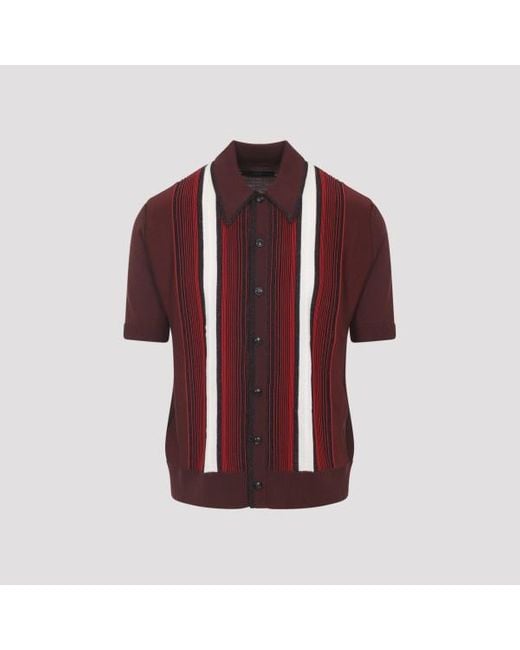 Amiri Red Shirt With Wool Trim for men